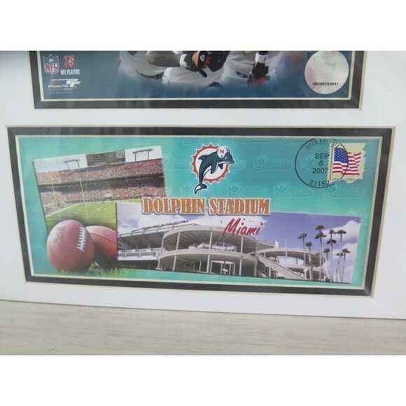 2007/08 Miami Dolphins Matted Photo w/ Cover Post Marked Dolphin Stadium USPS - Picture 2 of 4